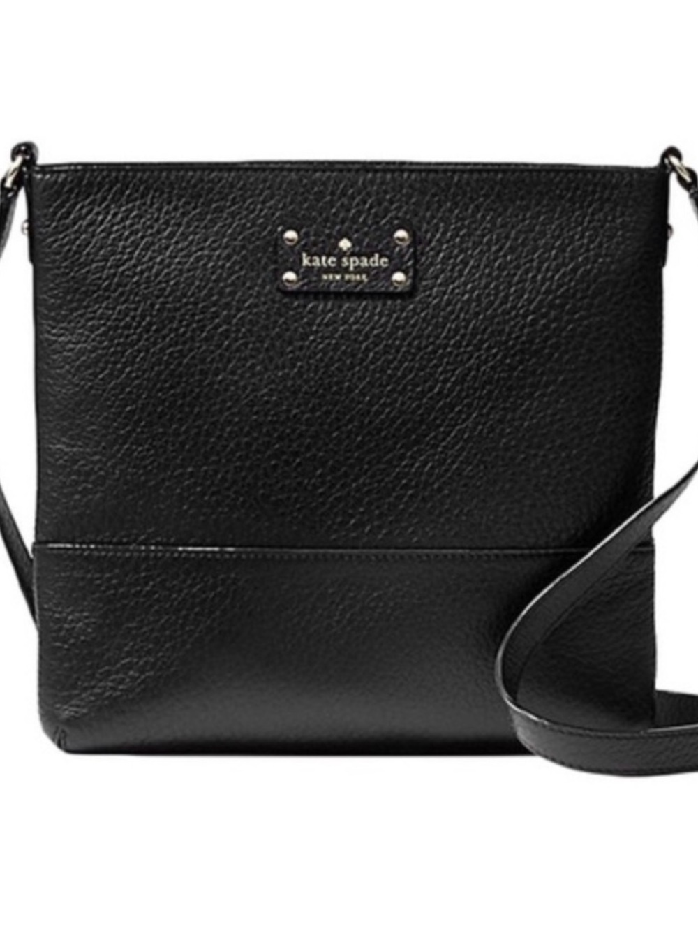 Kate Spade cBlack Pebbled Leather Crossbody Bag